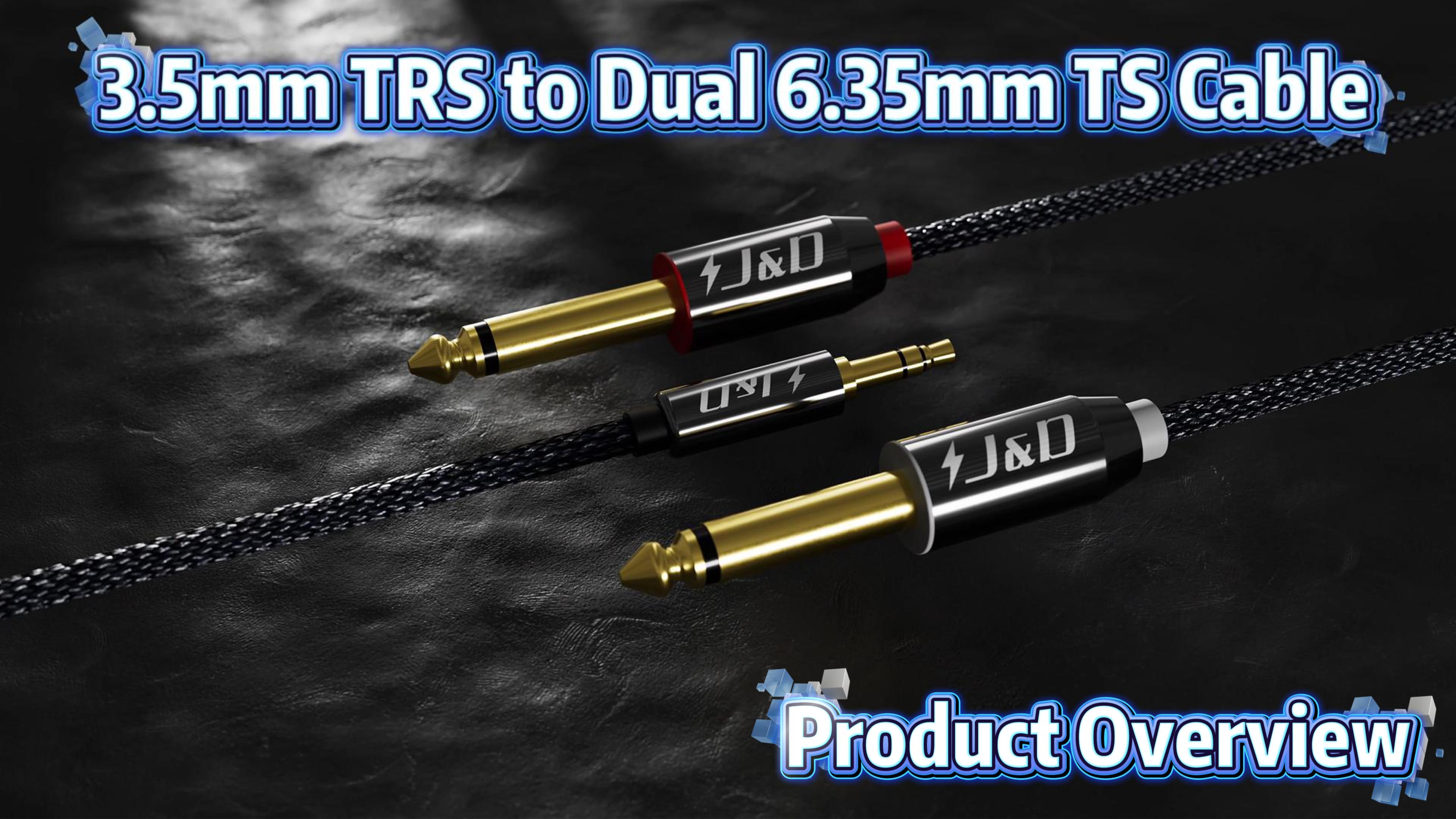 Amazon.com: J&D 1/8 to 1/4 Stereo Cable, 3.5mm TRS to Dual 6.35mm